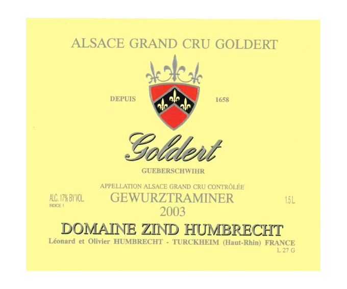 Gewurztraminer Grand Cru Goldert 2003