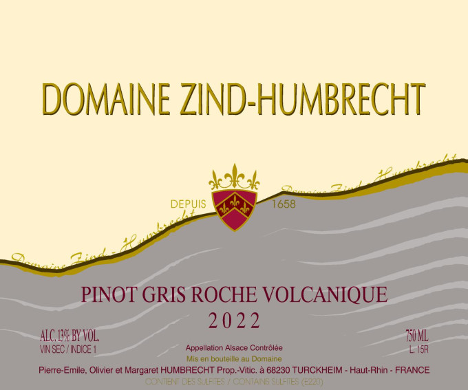 Pinot Gris Roche Volcanique 2022