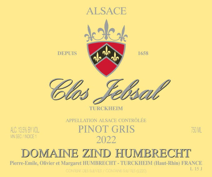 Pinot Gris Clos Jebsal 2022