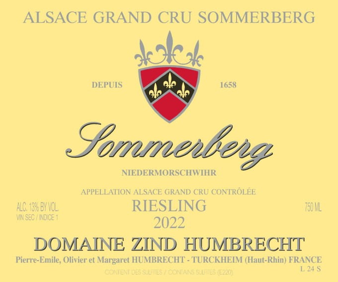 Riesling Grand Cru Sommerberg 2022