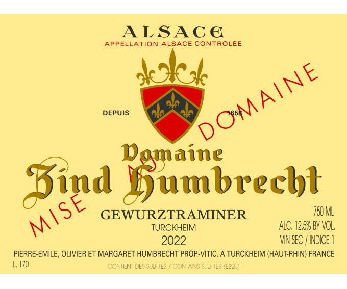Gewurztraminer Turckheim 2022