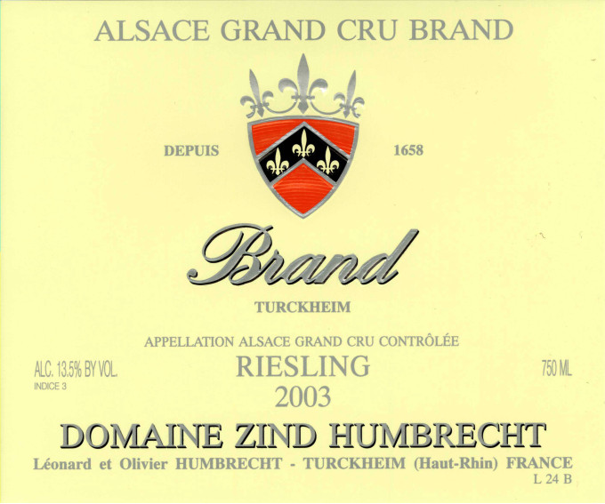 Riesling Brand Grand Cru 2003