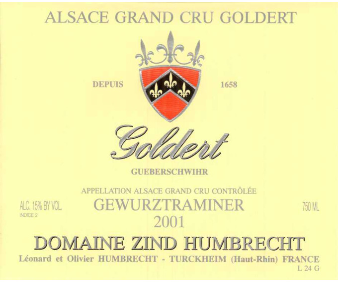 Gewurztraminer Grand Cru Goldert 2001