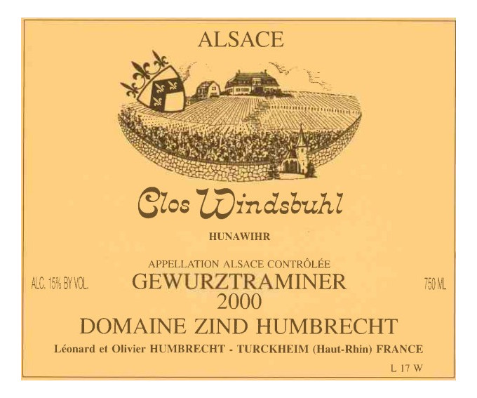 Gewurztraminer Clos Windsbuhl 2000