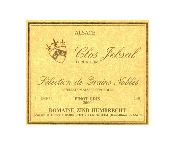 Pinot Gris Clos Jebsal 2000 - Sélection de Grains Nobles