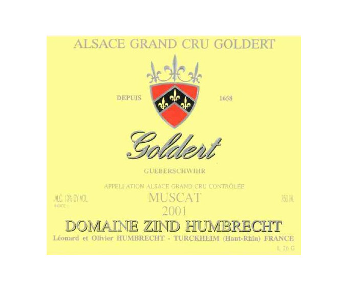 Muscat Grand Cru Goldert 2001