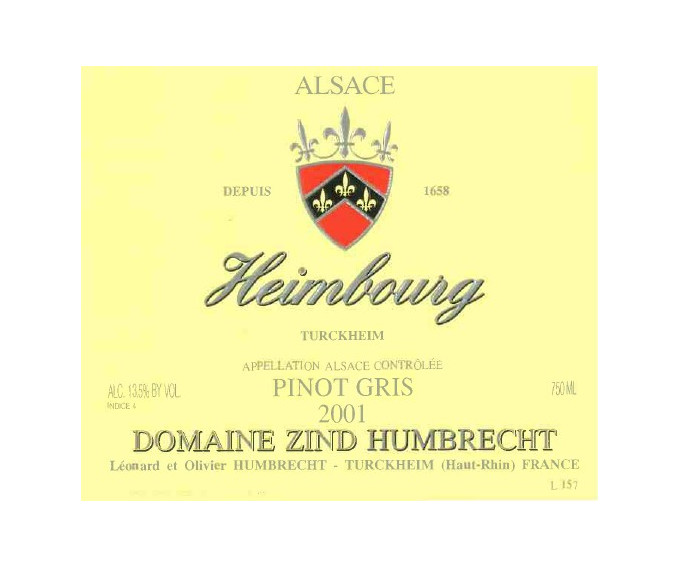 Pinot Gris Heimbourg 2001