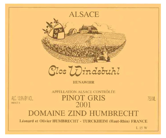 Pinot Gris Clos Windsbuhl 2001 Pinot Gris Clos Windsbuhl 2001