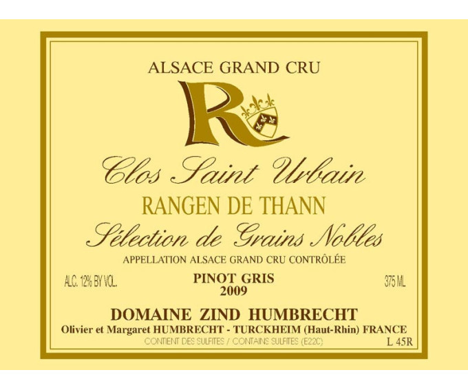 Pinot Gris Clos Saint Urbain Rangen de Thann Grand Cru 2009
