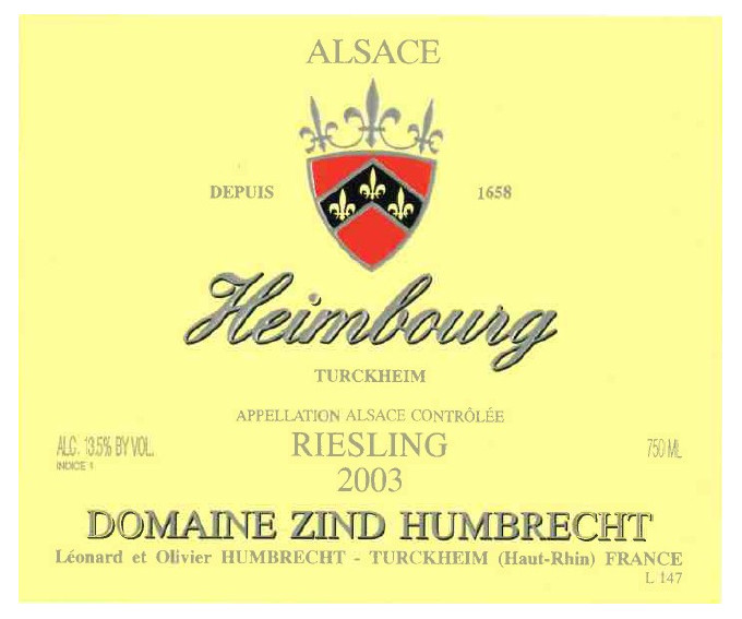 Riesling Heimbourg 2003