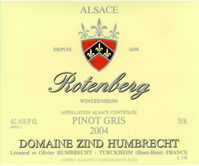 Pinot Gris Rotenberg 2004
