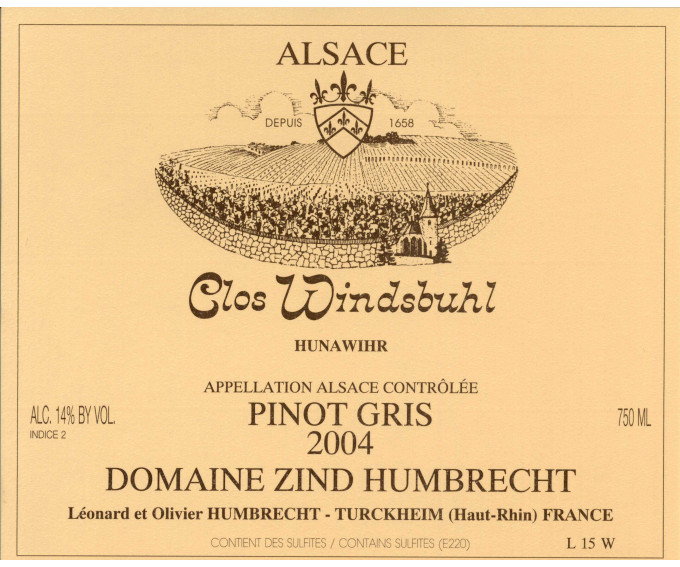 Pinot Gris Clos Windsbuhl 2004 Pinot Gris Clos Windsbuhl 2004