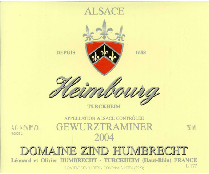 Gewurztraminer Heimbourg 2004