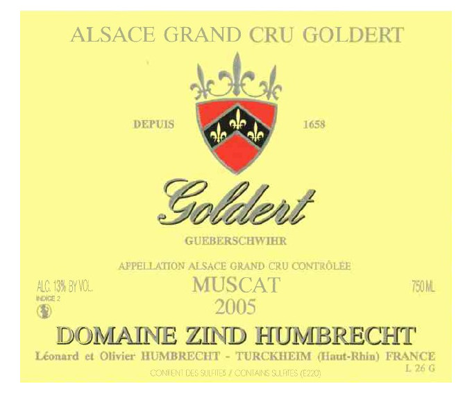 Muscat Grand Cru Goldert 2005