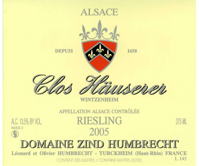 Riesling Clos Häuserer 2005