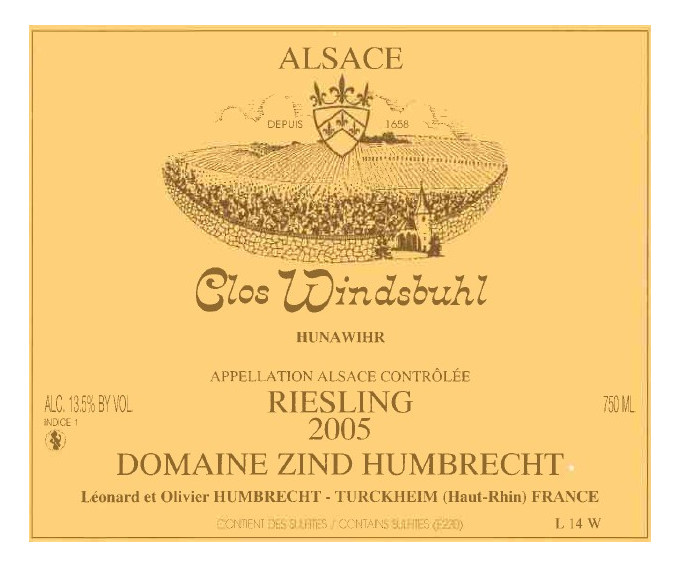 Riesling Clos Windsbuhl 2005