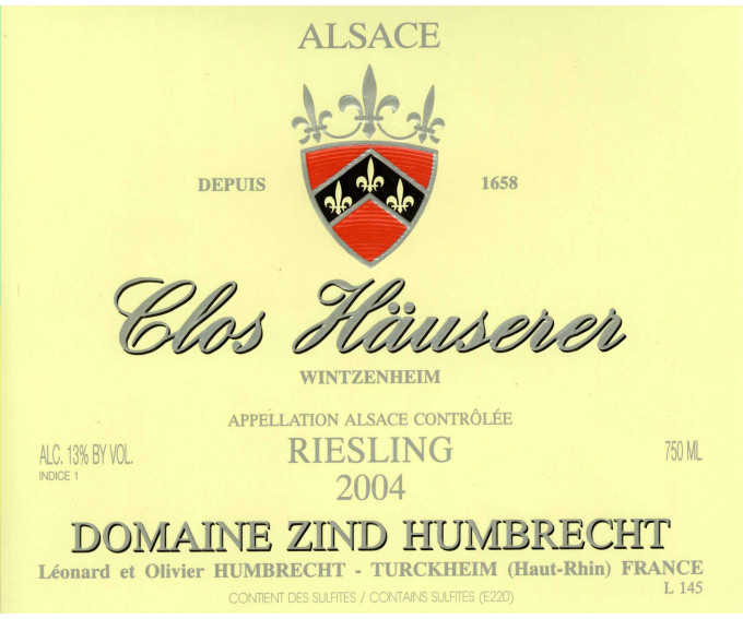 Riesling Clos Häuserer 2004