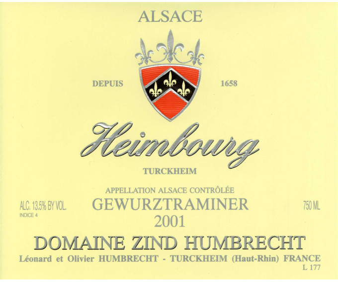 Gewurztraminer Heimbourg 2001