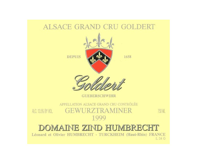 Gewurztraminer Grand Cru Goldert 1999