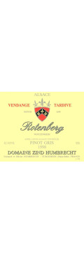 Pinot Gris Rotenberg 1998 - Vendange Tardive