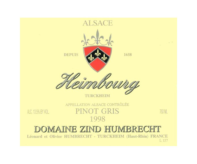 Pinot Gris Heimbourg 1998