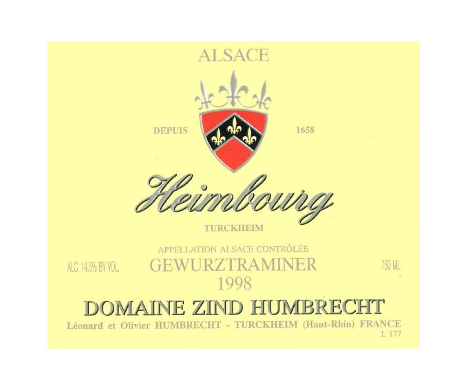 Gewurztraminer Heimbourg 1998