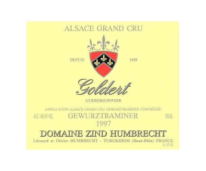Gewurztraminer Grand Cru Goldert 1997