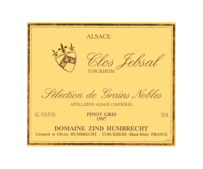 Pinot Gris Clos Jebsal 1997 -  Sélection de Grains Nobles