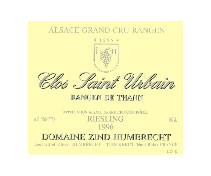 Riesling Grand Cru Rangen de Thann Clos Saint Urbain 1996