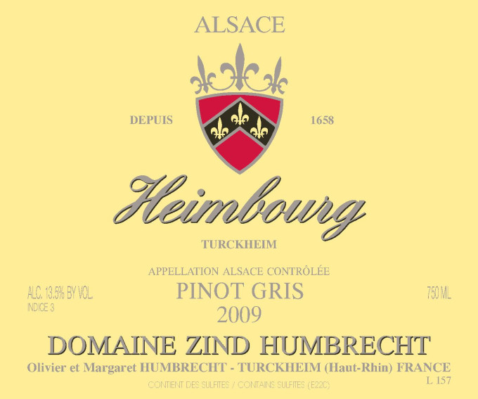 Pinot Gris Heimbourg 2009
