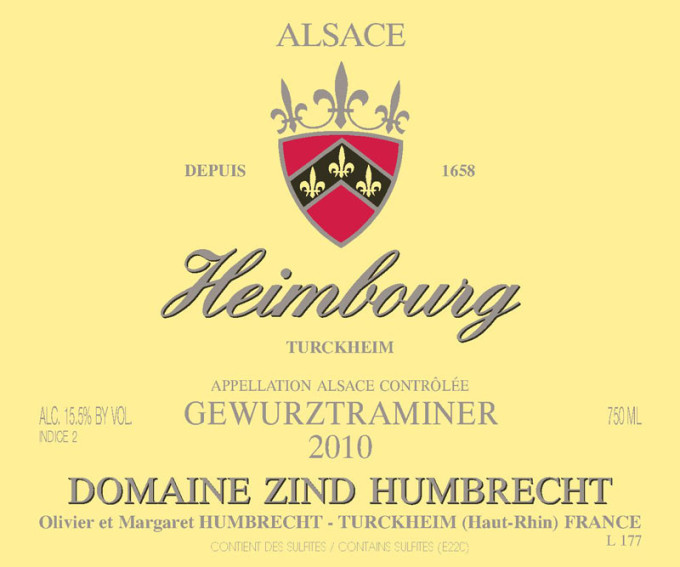 Gewurztraminer Heimbourg 2010