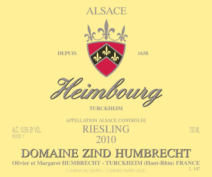 Riesling Heimbourg 2010