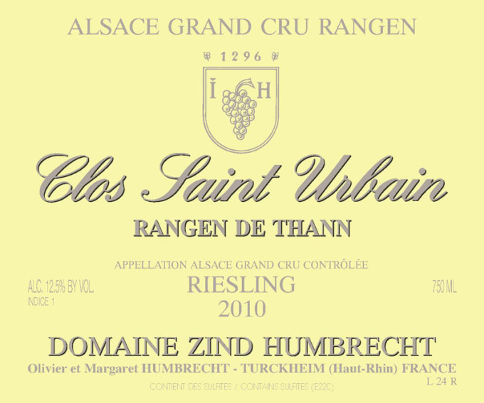 Riesling Clos Saint Urbain Rangen de Thann Grand Cru 2010