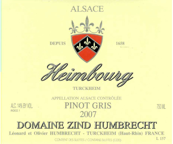 Pinot Gris Heimbourg 2007