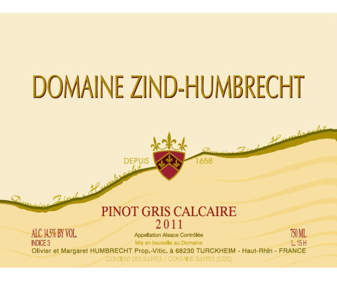 Pinot Gris Calcaire 2011