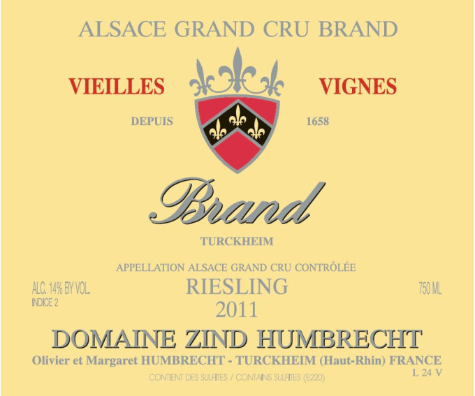 Riesling Brand Grand Cru Vieilles Vignes 2011