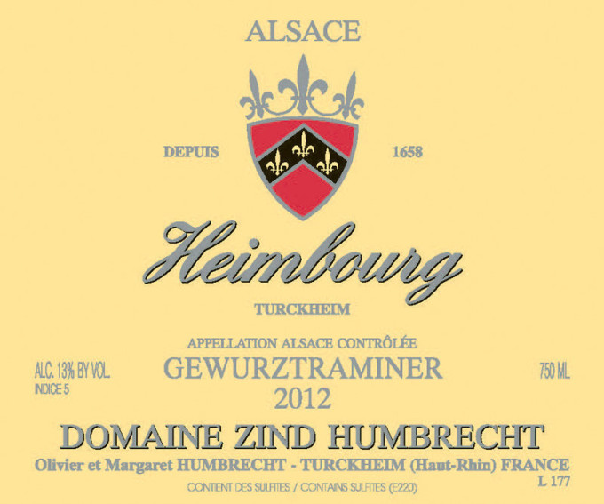 Gewurztraminer Heimbourg 2012