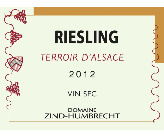 Riesling Terroir d’Alsace 2012