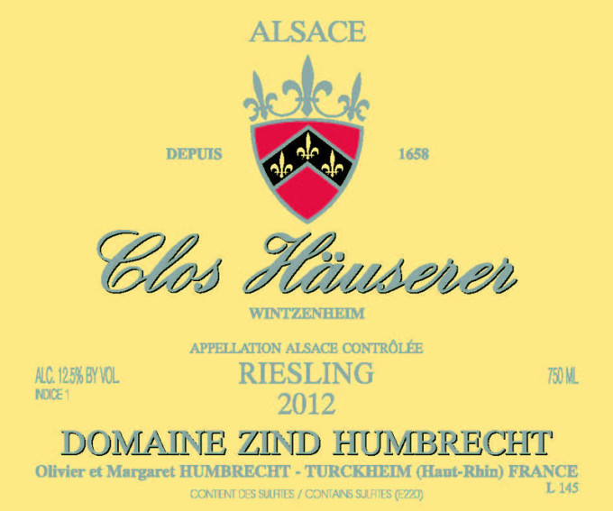 Riesling Clos Häuserer 2012