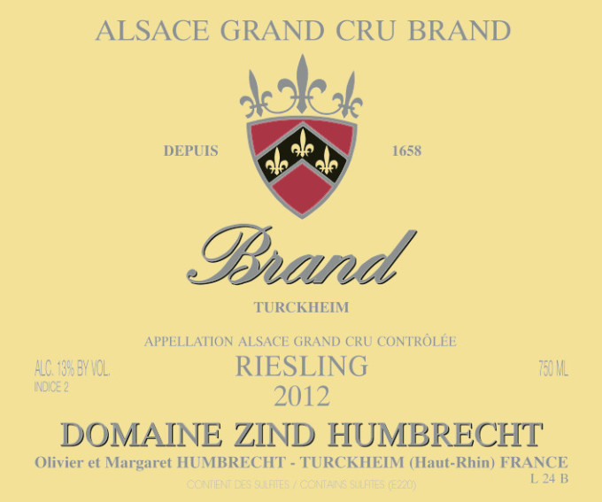 Riesling Brand Grand Cru 2012