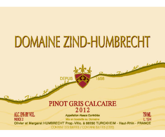 Pinot Gris Calcaire 2012