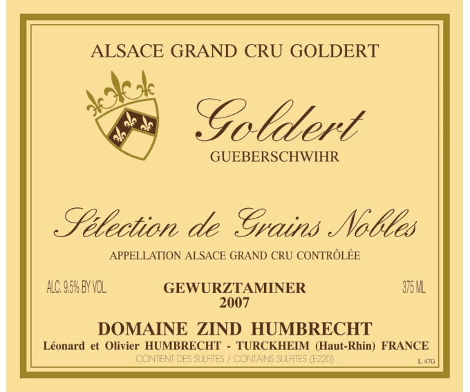 Gewurztraminer Goldert Grand Cru SGN 2007