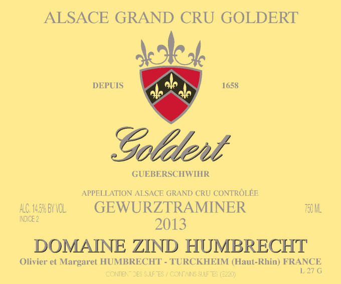 Gewurztraminer Goldert Grand Cru 2013