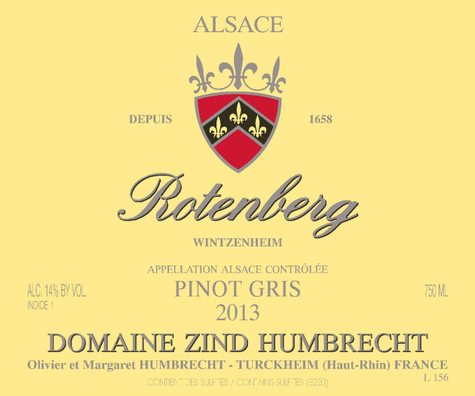 Pinot Gris Rotenberg 2013