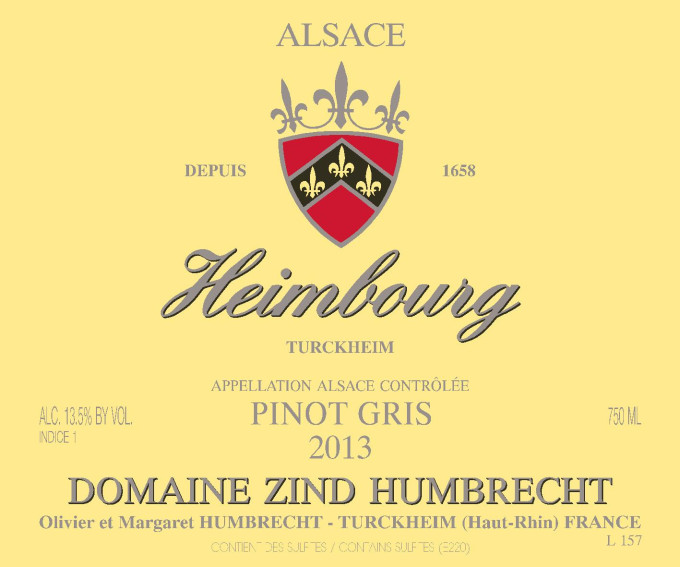 Pinot Gris Heimbourg 2013
