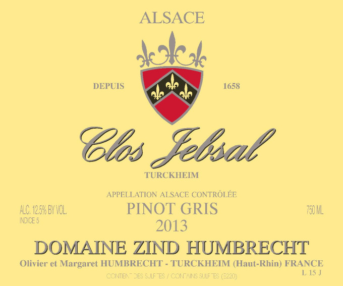 Pinot Gris Clos Jebsal 2013