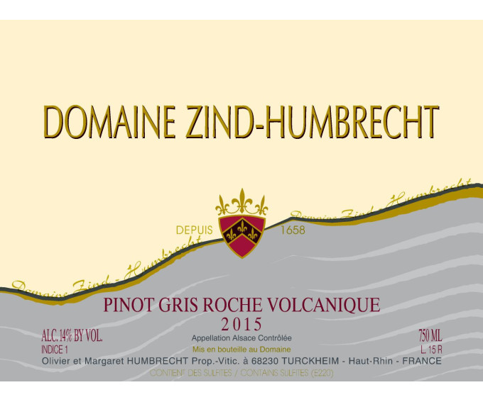 Pinot Gris Roche Volcanique 2015