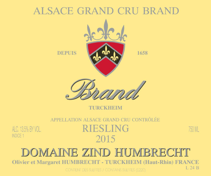 Riesling Grand Cru Brand 2015 Riesling Grand Cru Brand 2015