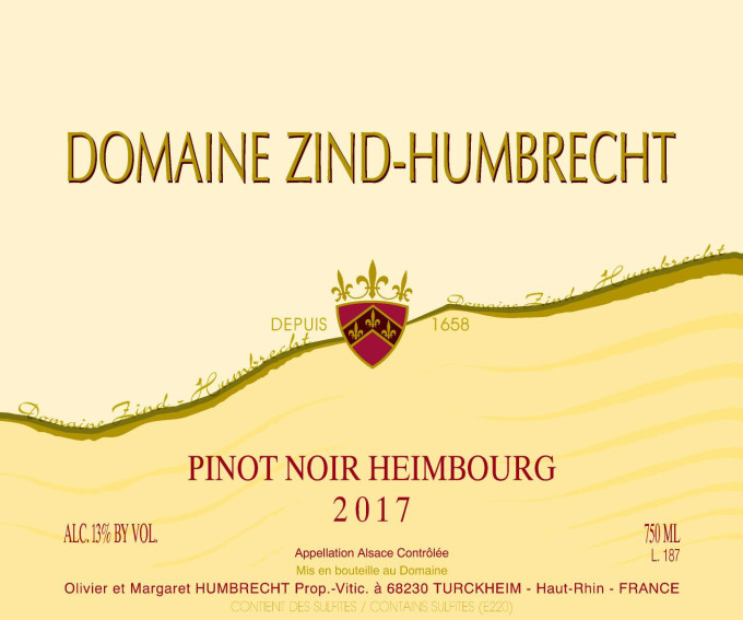 Pinot Noir Heimbourg Rouge 2017