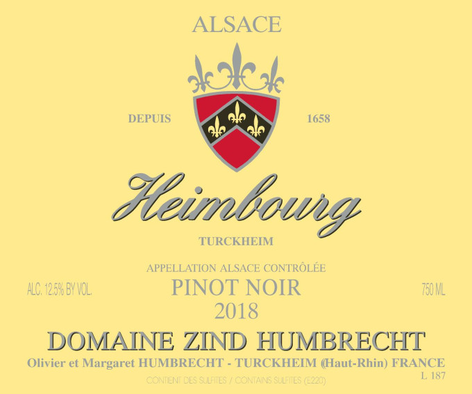 Pinot Noir Heimbourg Rouge 2018